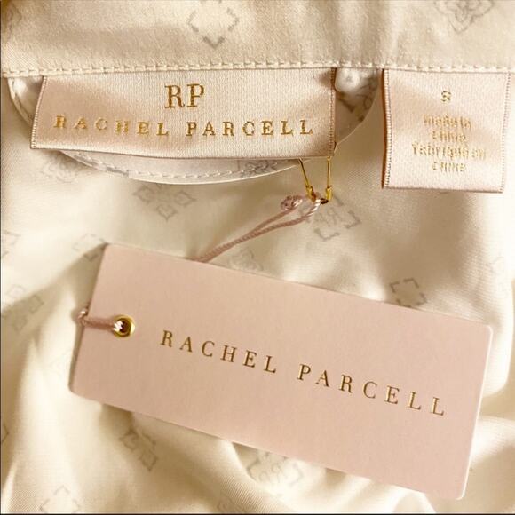 Rachel Parcell Satin Robe Ivory Cloud Small NWT - Picture 9 of 9